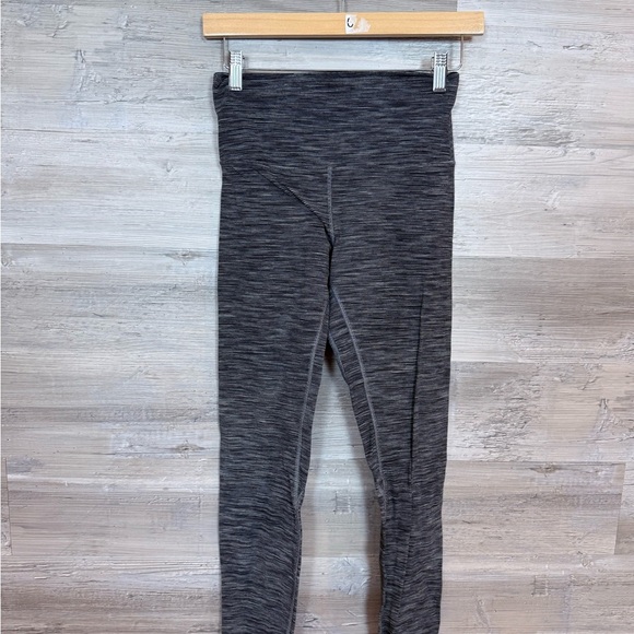 lululemon athletica Pants - Lululemon Align High-Rise Leggings Size 6 Space Dye Grey White